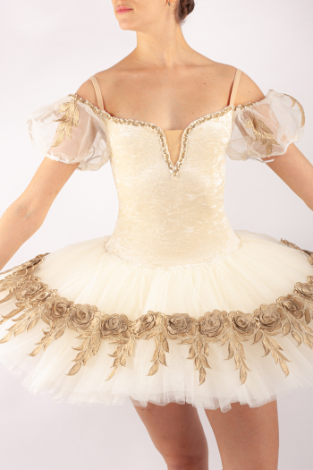 Pancake professional tutu Harmony beige velvet gold