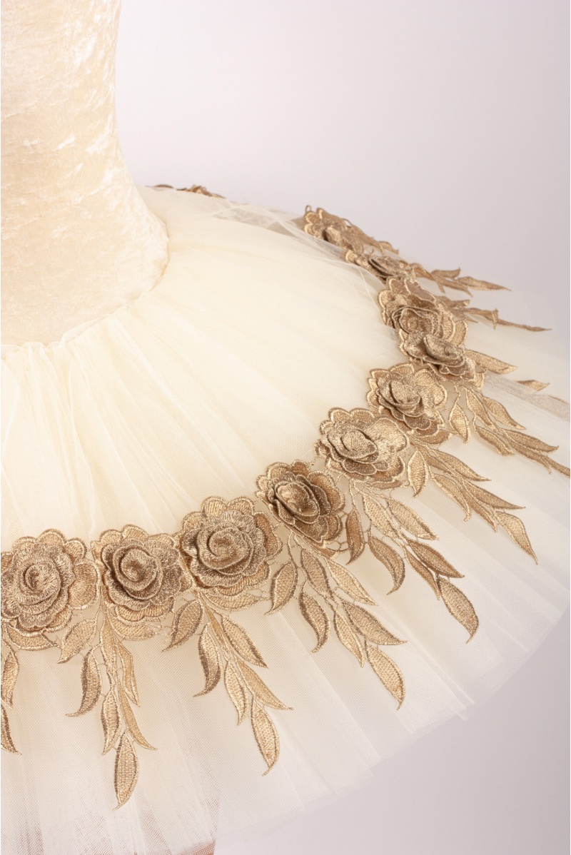 Pancake professional tutu Harmony beige velvet gold