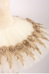 Pancake professional tutu Harmony beige velvet gold