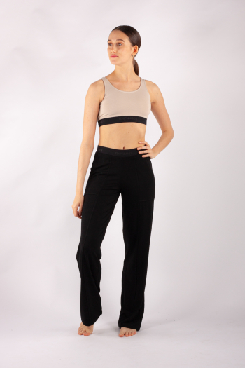 Pantalon droit noir Temps Danse Garett