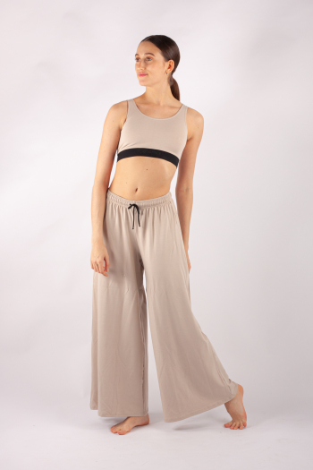 Wide-leg pants Temps Danse Andrew beige