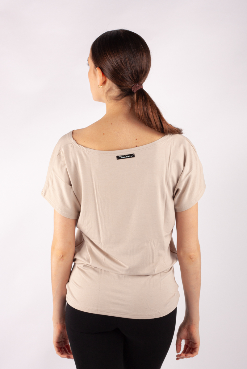 T-shirt Temps Danse Ava manches courtes beige