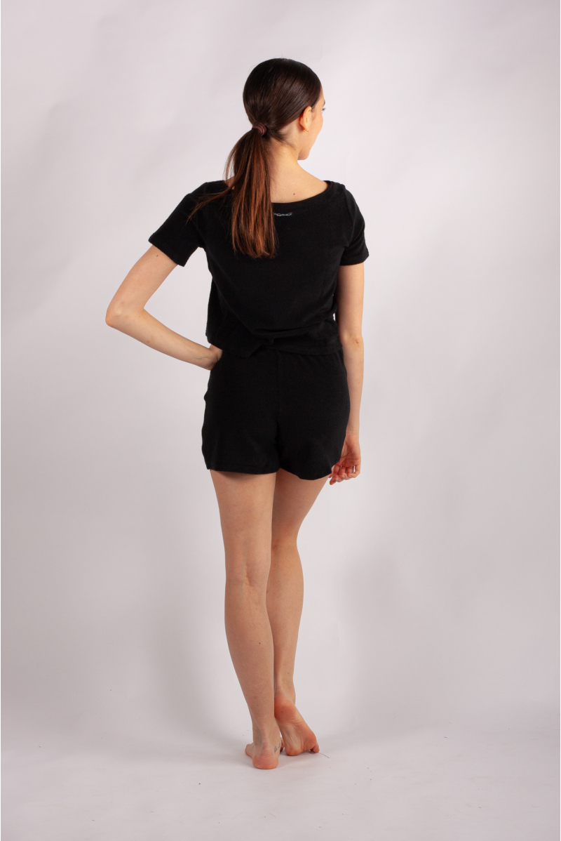 Short en éponge Temps Danse Caresse noir