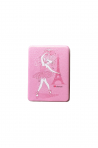 Pocket mirror with ballet dancer pink