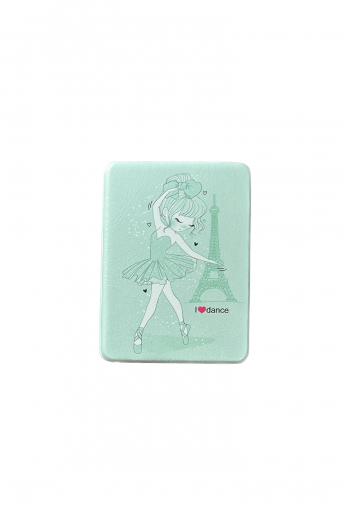 Pocket mirror with ballet dancer mint