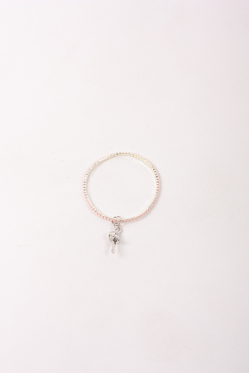 Light pink dancer pendant bracelet