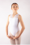 Leotard Ballet Rosa Emmeline white for child