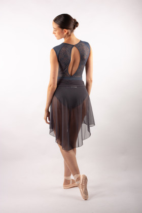 Jupette ceinture froncée Ballet Rosa Millie gris