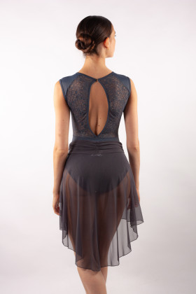 Jupette ceinture froncée Ballet Rosa Millie gris