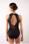 Justaucorps col montant simili cuir Bloch