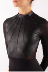 Justaucorps manches longues simili cuir Bloch