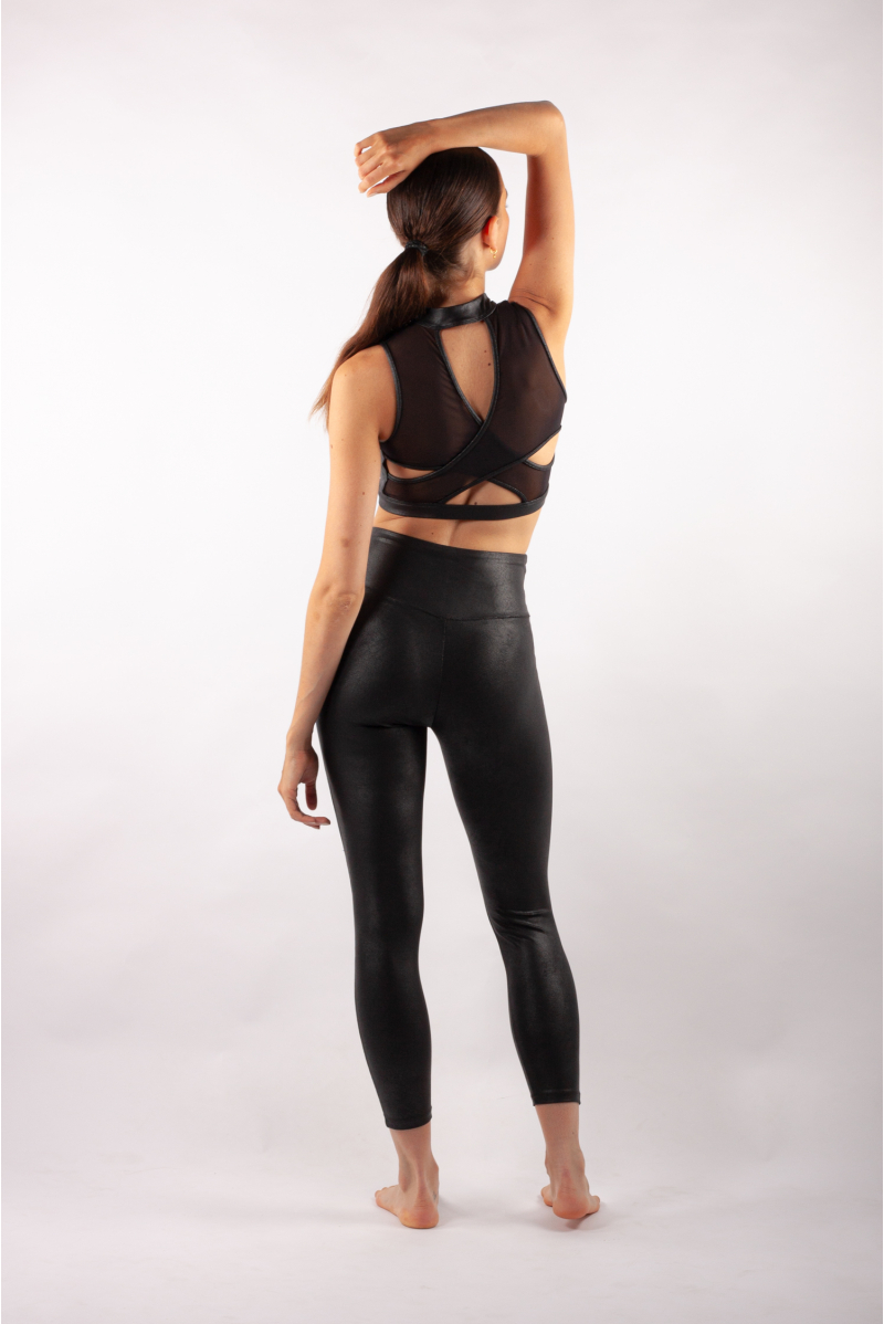 Leggings noir en simili cuir Bloch