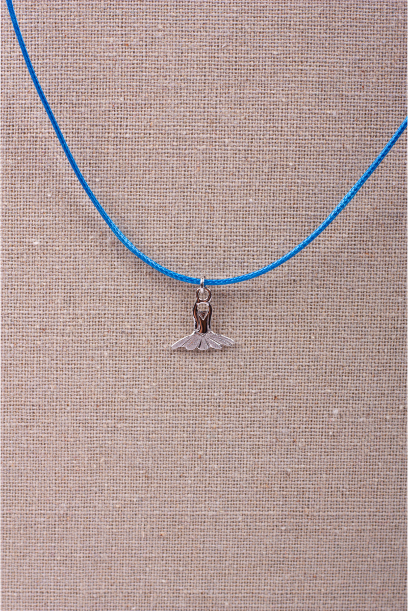 Collier cordon pendentif danseuse bras couronne