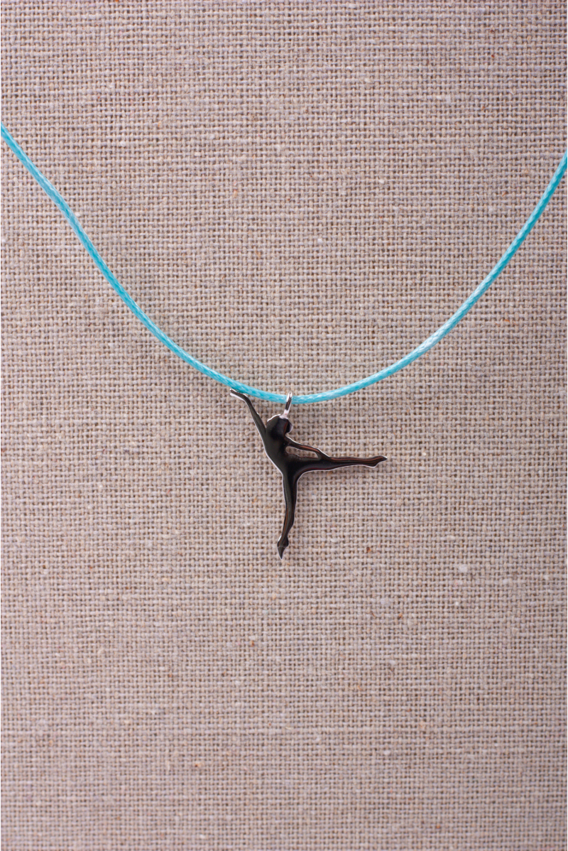 Collier cordon pendentif danseuse arabesque