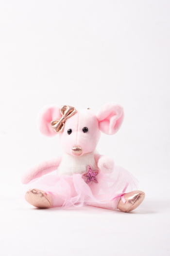 Pink dancing mouse plush