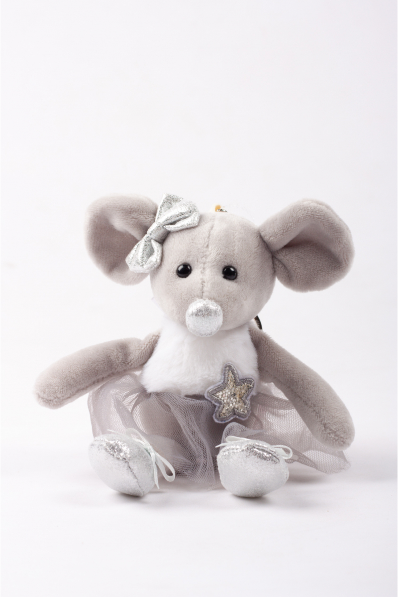 Peluche souris danseuse rose