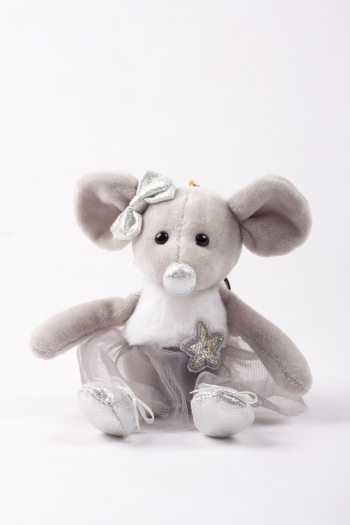 Grey dancing mouse plush