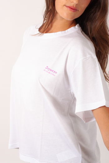 Tee-shirt loose manches courtes Repetto S0622SL blanc