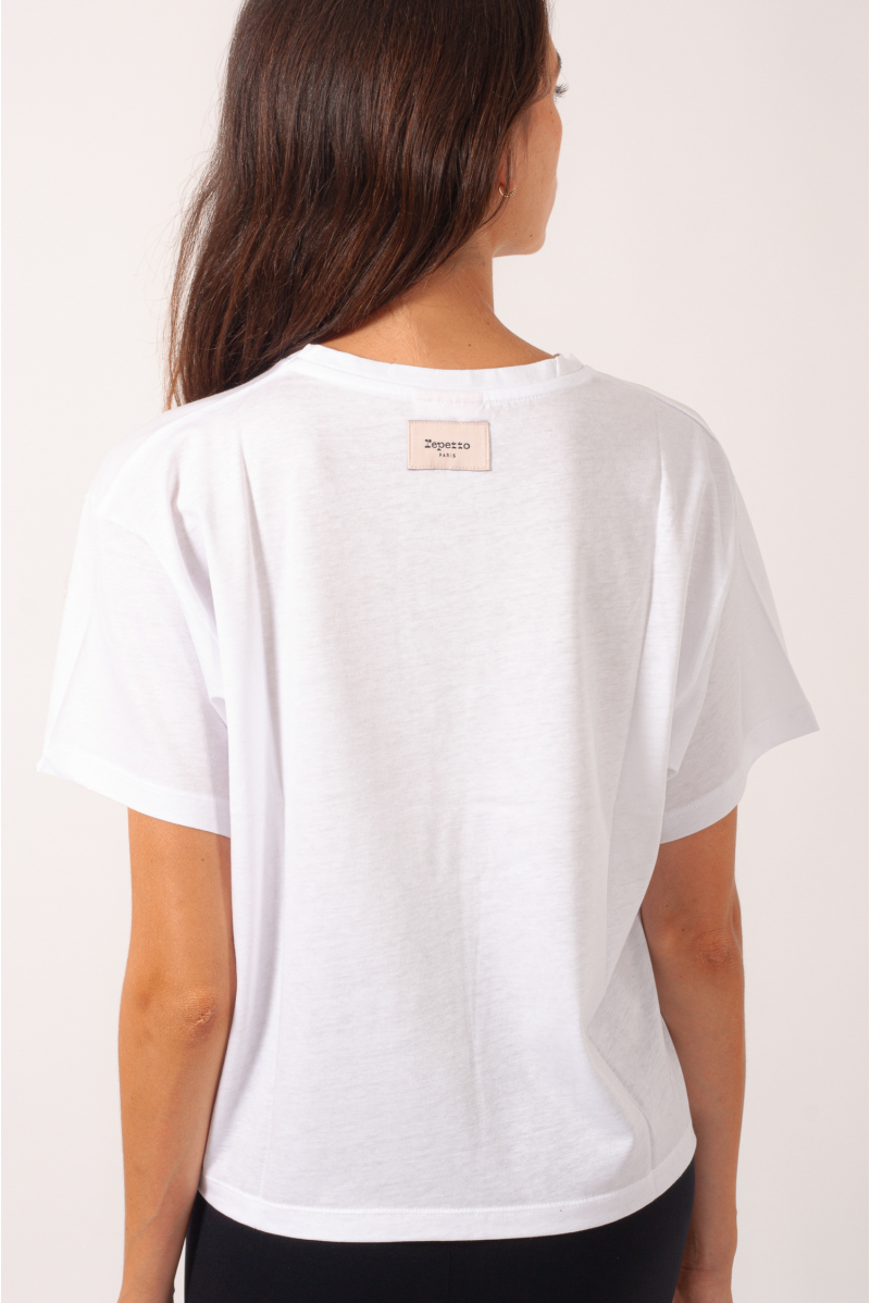 Tee-shirt loose manches courtes Repetto S0622SL blanc