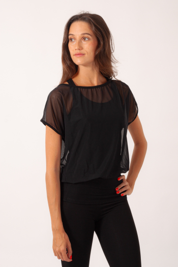 Tulle t-shirt with integrated tank top Temps Danse Django