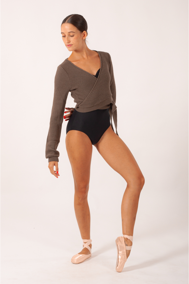 Grishko khaki wool wrap over top Mademoiselle Danse