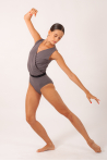 Justaucorps cache-cœur Temps Danse Giselle taupe 