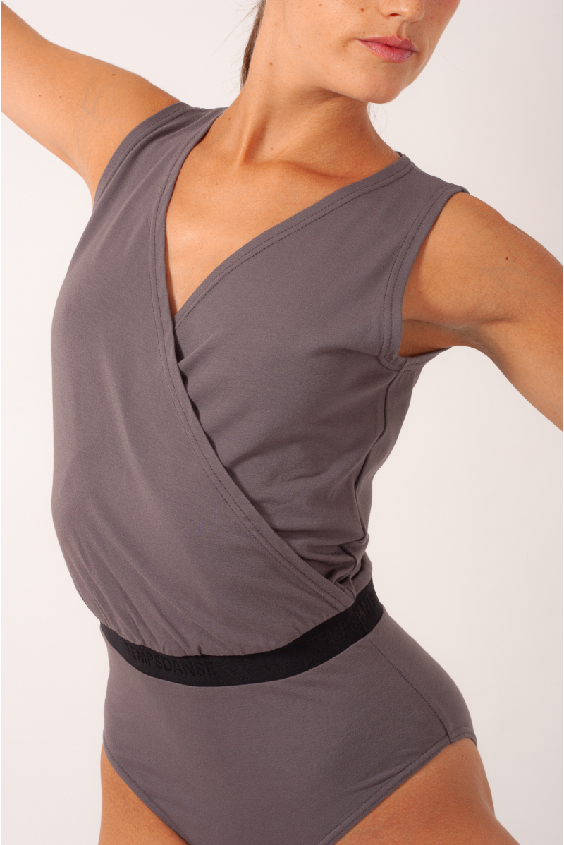 Justaucorps cache-cœur Temps Danse Giselle taupe 