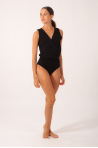 Temps Danse Giselle wrap leotard black