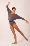 Justaucorps Chauve Souris Temps Danse Galatee taupe