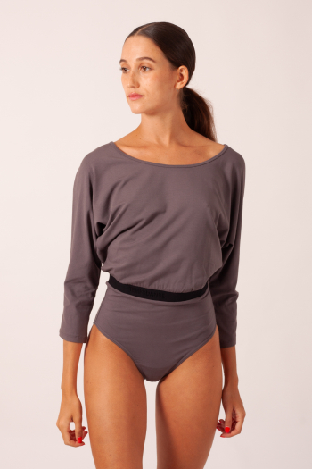Justaucorps Chauve Souris Temps Danse Galatee taupe