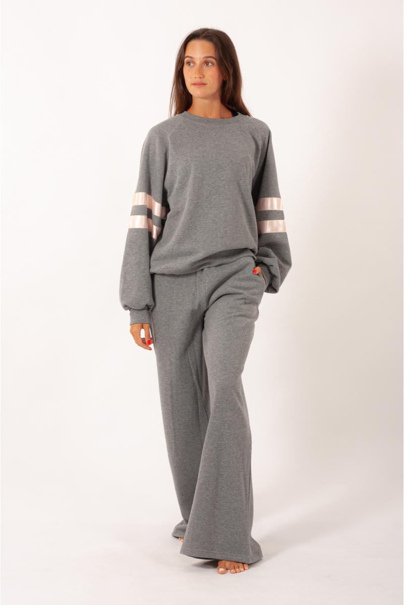 Pantalon large Repetto S0572A gris chiné