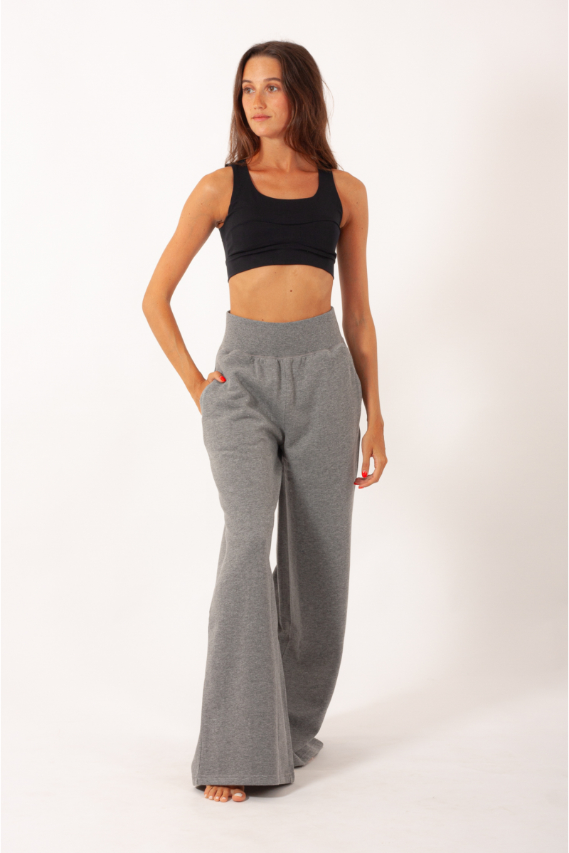 Pantalon large Repetto S0572A gris chiné