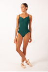 Wear Moi Angelique forest green leotard