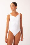 Leotard Wear Moi Mauve white