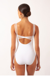 Leotard Wear Moi Mauve white