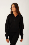 Repetto S0620 high neck zip sweatshirt black