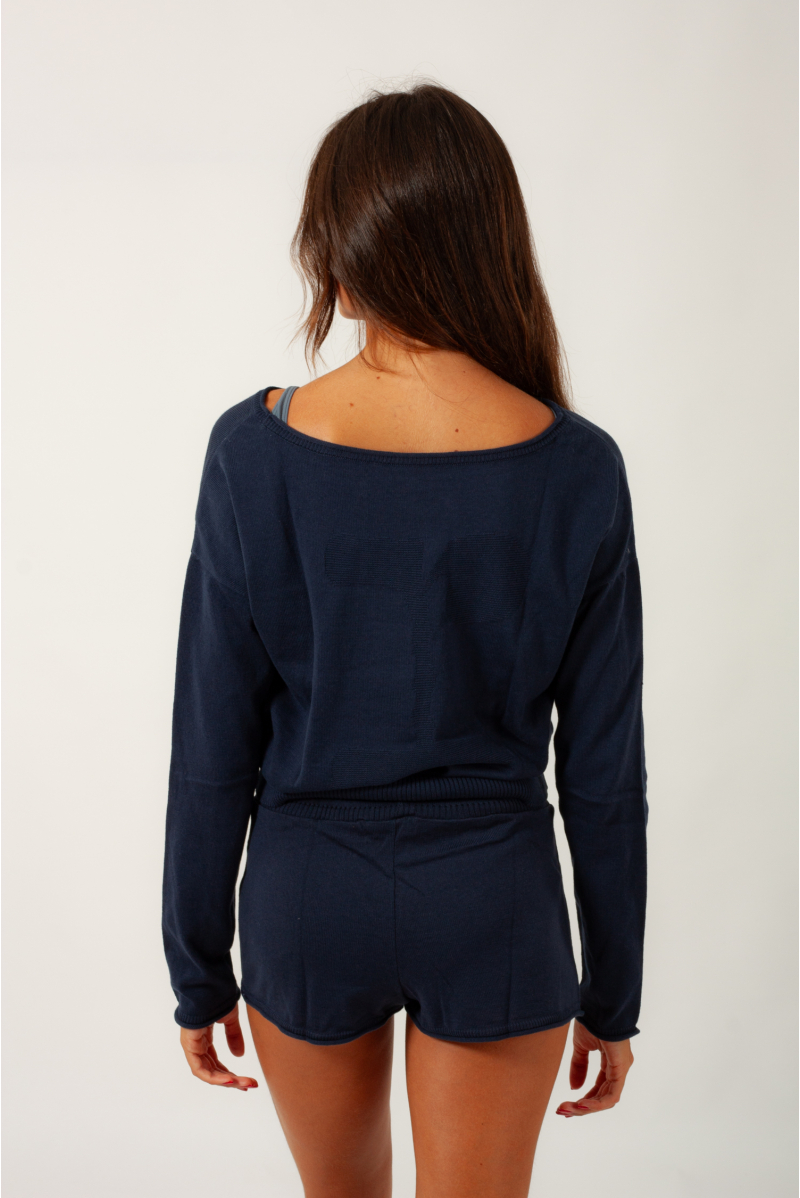 Pull en tricot femme Repetto bleu nuit Mademoiselle Danse