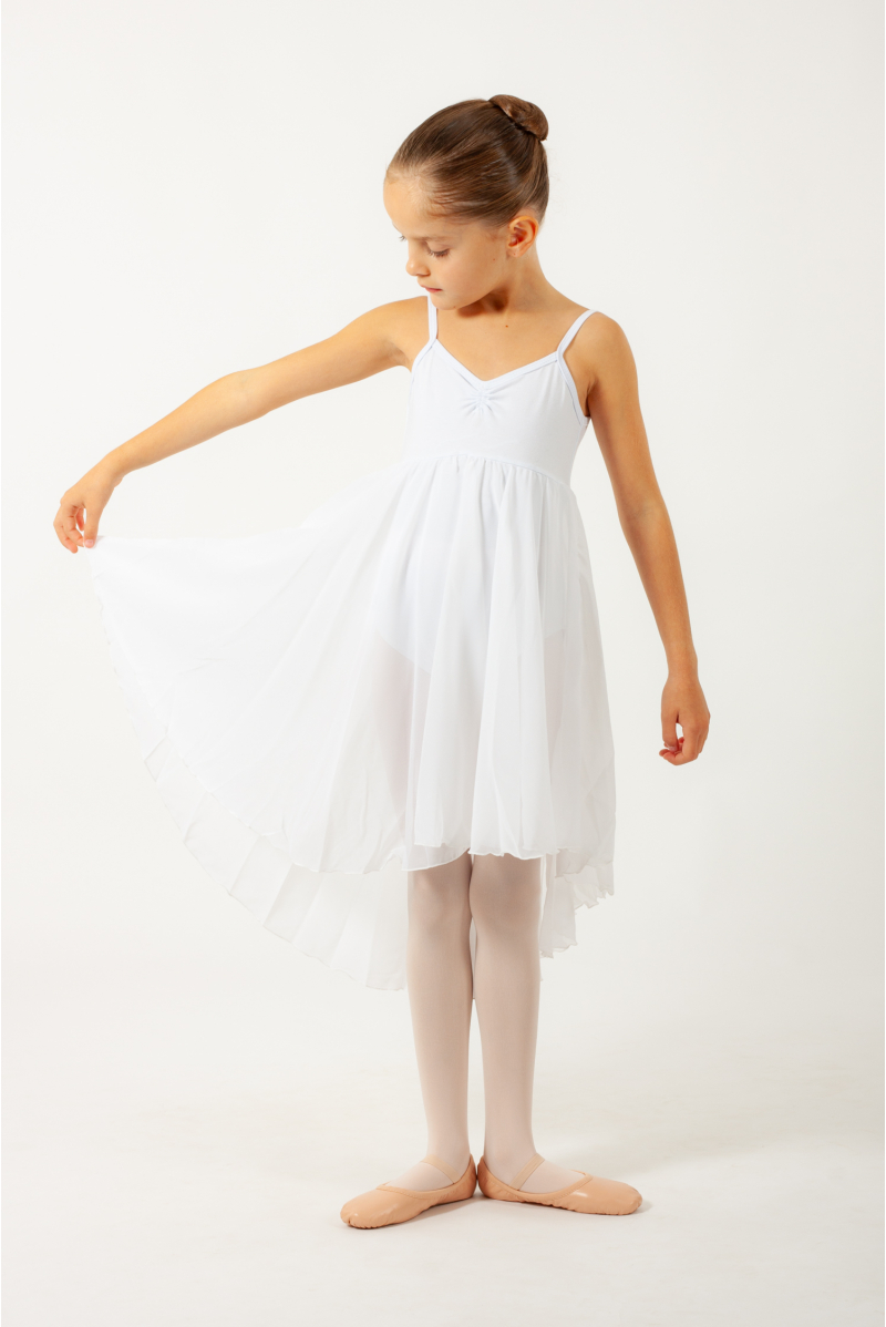 MDA white girl dress leotard close front