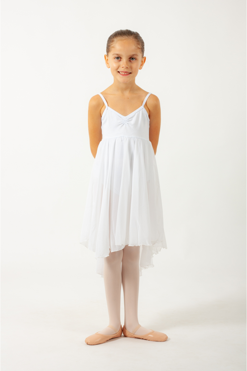 MDA white girl dress leotard close front