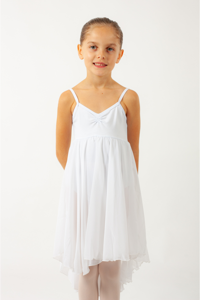 MDA white girl dress leotard close front