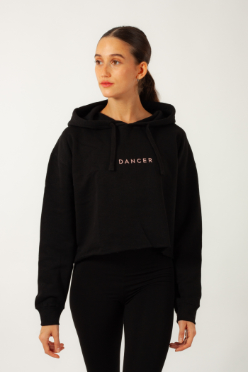 Crop top capuche Dancer noir