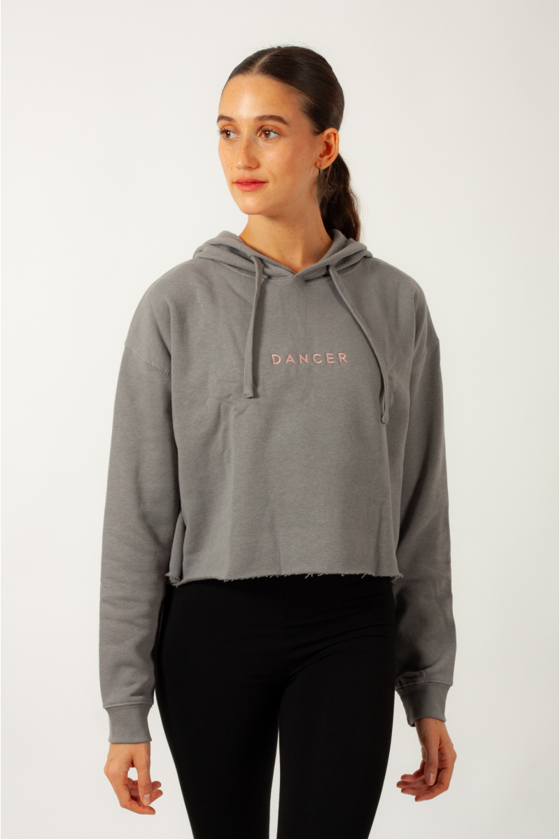 Crop top capuche Dancer gris