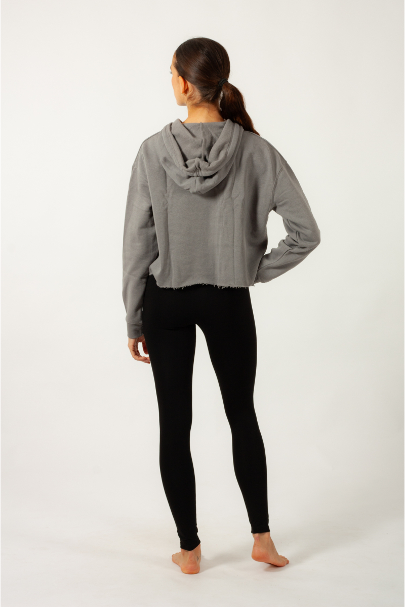 Crop top capuche Dancer gris