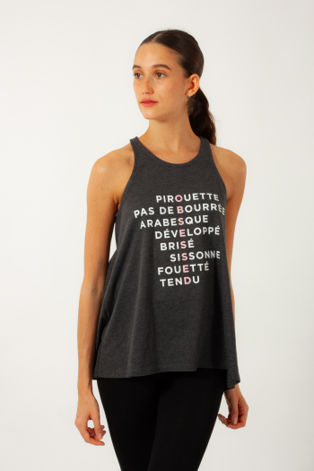 Obsessed tank top grey woman