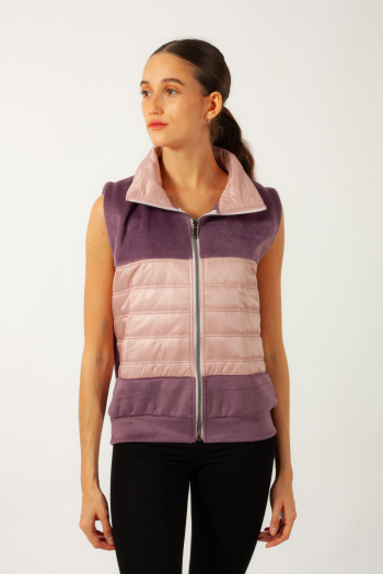 Intermezzo Candela Purple Sleeveless Puffer Vest