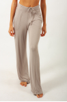 Pantalon en viscose de bambou Bari Temps Danse latte