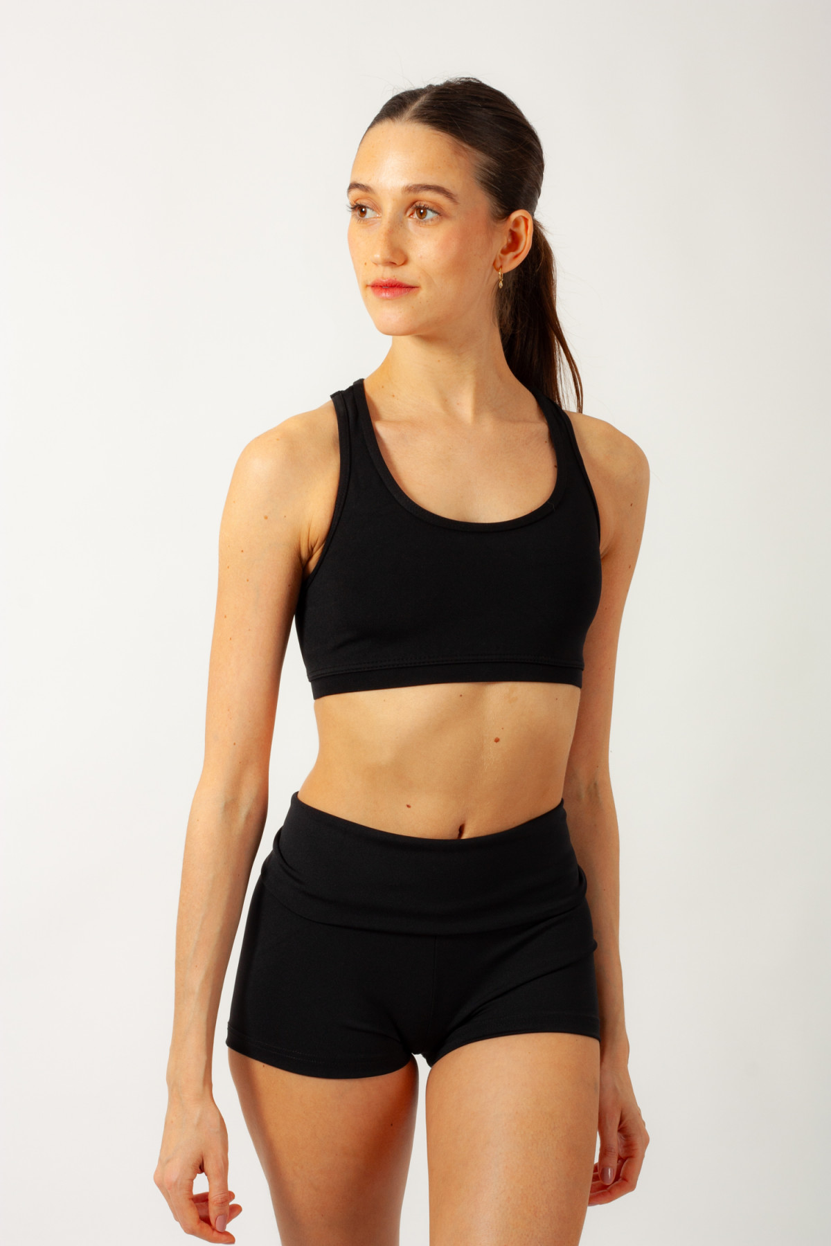 Short flap Capezio black women