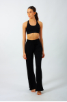 Pantalon en viscose de bambou Bari Temps Danse noir