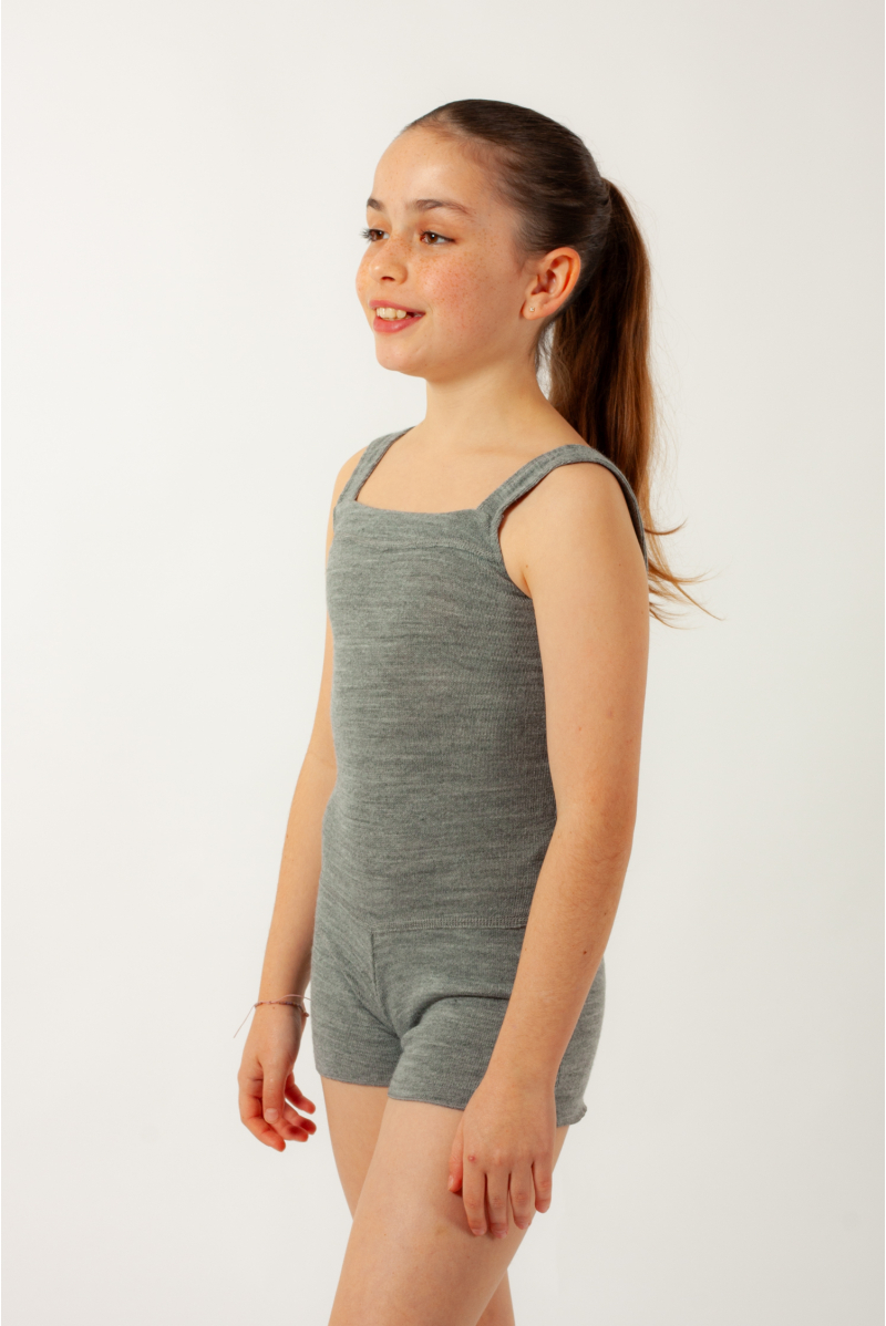 Combishort de chauffe Wear Moi Aloes grey enfant