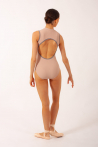 Justaucorps côtelé col montant Mara Dancewear kaki